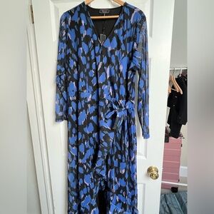 C Wonder by Christian Siriano Mesh Ruffle Hem Dress, 2XL